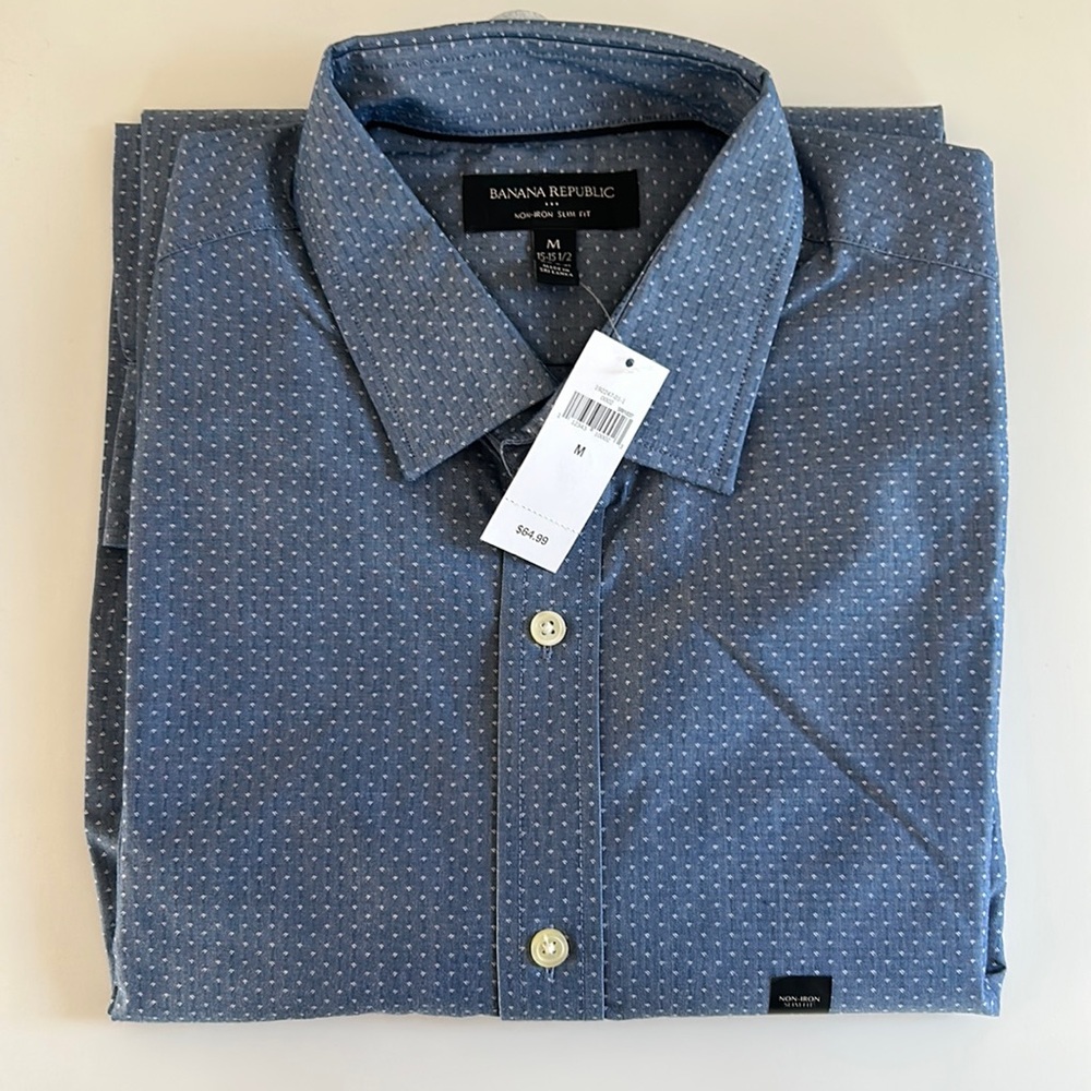 Non iron slim fit dress shirt